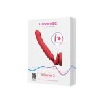 Красный вибратор Mission 2 с технологией Touch-Sense - 20 см.