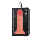Телесный фаллоимитатор на присоске RealStick CALIBER - 20 см.