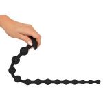 Черные анальные бусы Anal beads - 50 см.