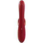 Красный вибратор-кролик Trio Bliss - 25 см.