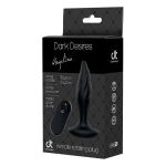 Черная анальная вибропробка Angelina Remote Rotating Plug - 14 см.