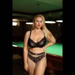 Черно-серебристая портупея-юбка plus size с цепочками