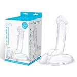 Стеклянный фаллоимитатор на подставке 7,5’’ Rideable Standing Glass Cock With Stability Base - 19 см.