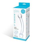 Прозрачный стеклянный фаллос для стимуляции точки G Curved Glass - 17 см.