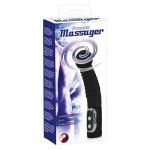 Чёрный стимулятор простаты с ротацией Prostate Twister - 20 см.