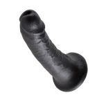 Чёрный фаллоимитатор с присоской 6  Cock - 15,2 см.