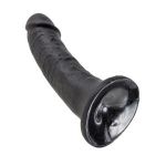 Чёрный фаллоимитатор с присоской 6  Cock - 15,2 см.