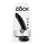 Чёрный фаллоимитатор с присоской 7  Cock - 17,8 см.