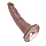 Коричневый фаллоимитатор с присоской 7  Cock - 17,8 см.