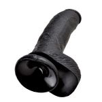 Чёрный фаллоимитатор 9  Cock with Balls - 22,9 см.