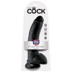Чёрный фаллоимитатор 9  Cock with Balls - 22,9 см.