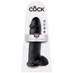 Чёрный фаллоимитатор-гигант 12  Cock with Balls - 30,5 см.