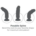 Вибромассажер телесного цвета 7  Vibrating Cock - 20 см.
