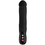 Чёрный вибратор Big Boss Black Line - 23,5 см.