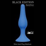 Синяя анальная пробка Slim Anal Plug Medium - 11,5 см.