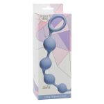 Голубая анальная цепочка Long Pleasure Chain - 35 см.