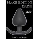 Чёрная анальная пробка Perfect Fit Plug Medium - 9 см.