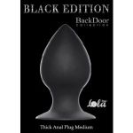 Чёрная анальная пробка Thick Anal Plug Medium - 9,5 см.