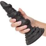 Черный фантазийный фаллоимитатор The Kraken - 20,2 см.