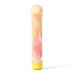 Желтый компактный вибратор из стекла Magic Cane - 12 см.