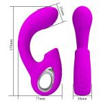 Лиловый вибромассажёр с вакуумной стимуляцией клитора Sibel - 15,5 см.