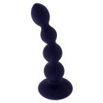 Фиолетовые анальные бусы с вибрацией и вращением Pleasure Orbit - 17,8 см.
