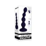Фиолетовые анальные бусы с вибрацией и вращением Pleasure Orbit - 17,8 см.