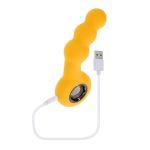 Желтая анальная вибропробка Bumble - 14,9 см.