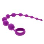 Лиловая анальная цепочка Beaded Adventure - 35,5 см.