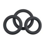 Набор из 3 черных эрекционных колец 3 Ring Circus