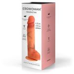 Телесный фаллоимитатор с внутренним стержнем - 18,5 см.