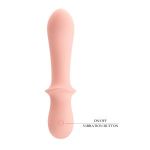 Персиковый вибростимулятор Abigal - 16 см.