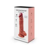 Телесный фаллоимитатор с венками - 19,5 см.
