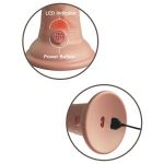 Телесный вибратор-реалистик 8  Vibrating Silicone Dual Density Cock - 22 см.