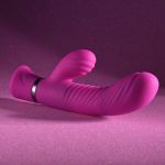 Розовый вибростимулятор-кролик Next Wave - 16,3 см.