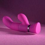 Розовый вибростимулятор-кролик Next Wave - 16,3 см.