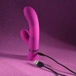 Розовый вибростимулятор-кролик Next Wave - 16,3 см.