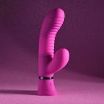Розовый вибростимулятор-кролик Next Wave - 16,3 см.