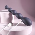 Серый вибростимулятор Rumpy Bumpy - 17,5 см.