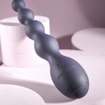 Серый вибростимулятор Rumpy Bumpy - 17,5 см.