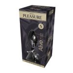 Серебристая анальная втулка с черным кристаллом Mini Metal Butt Plug Size S - 7 см.