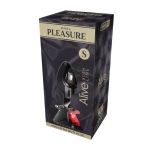 Серебристая анальная втулка с красным кристаллом Mini Metal Butt Plug Size S - 7 см.