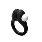 Черное эрекционное кольцо Zippy Vibrating Ring With Bullet