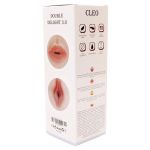 Двусторонний мастурбатор в колбе Cleo - вагина и ротик
