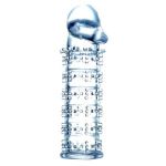 Прозрачная насадка на пенис с рельефом - 12 см.