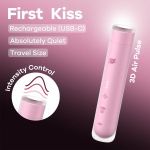 Розовый вакуумный стимулятор First Kiss