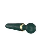 Зеленый двусторонний вибратор-wand Secwell - 22 см.