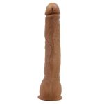 Темно-бежевый фаллоимитатор-гигант на присоске Dick - 28 см.