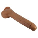 Темно-бежевый фаллоимитатор-гигант на присоске Dick - 28 см.