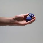 Синий вибростимулятор на пальцы Lunar